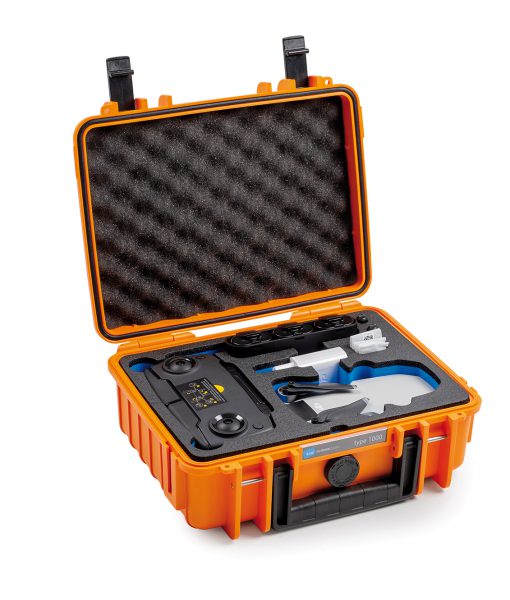 1000-O-DJI-MavicM-01 B&W Flightcase Type 1000 DJI Mavic Mini Orange