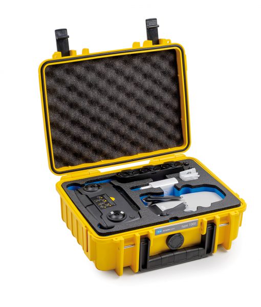 1000-Y-DJI-MavicM-01 B&W Flightcase Type 1000 DJI Mavic Mini Yellow