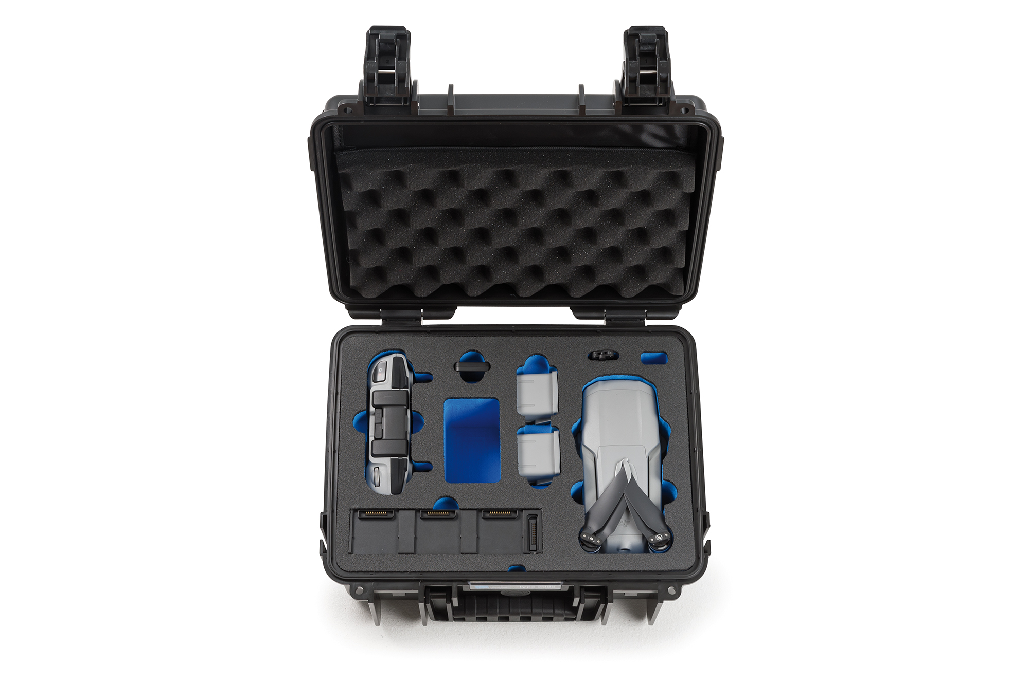 3000_B_front_DJIMavicAir2 B&W Flightcase type 3000 DJI Mavic Air 2 - Zwart