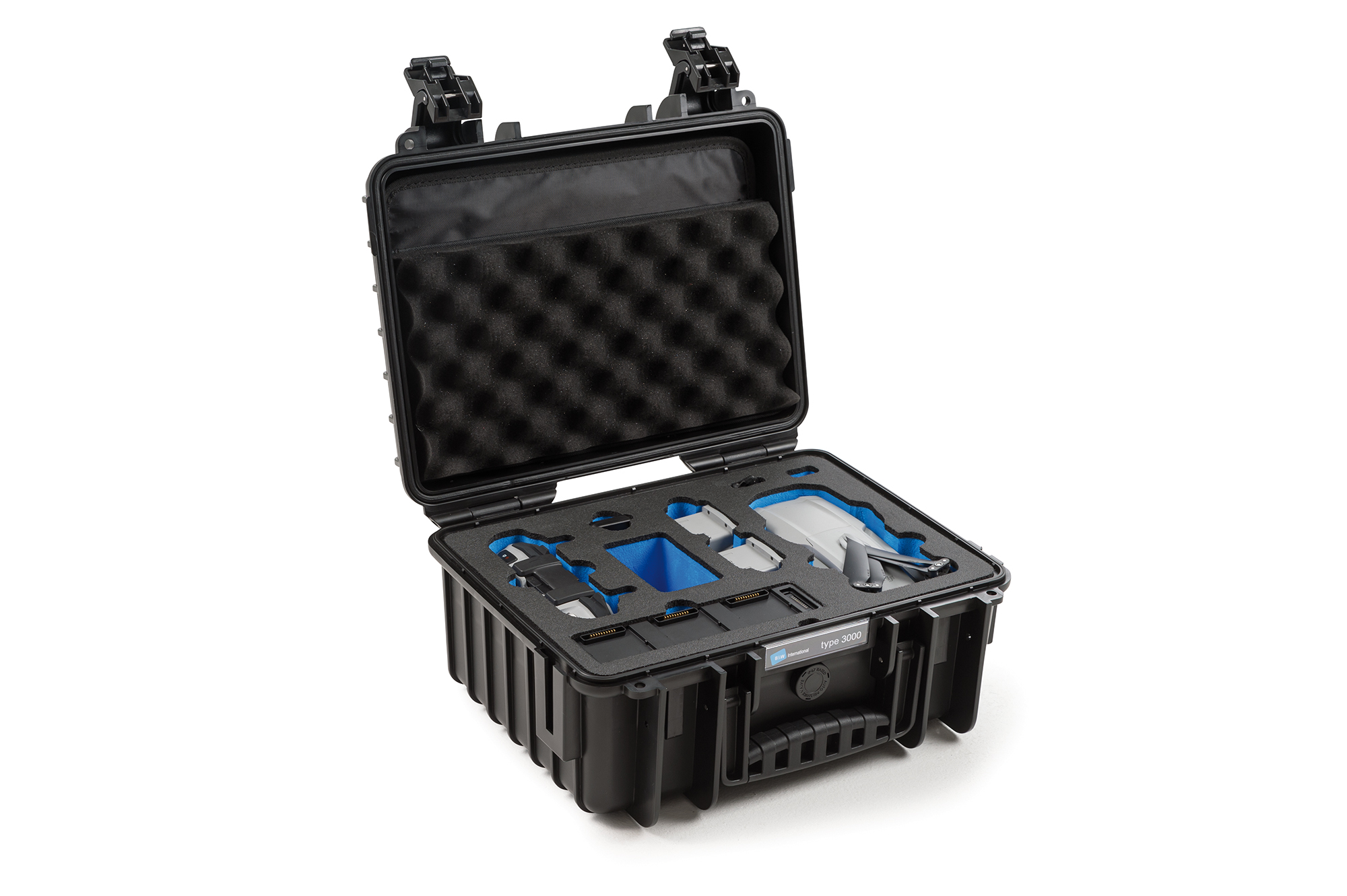 3000_B_side_DJIMavicAir2 B&W Flightcase type 3000 DJI Mavic Air 2 - Zwart