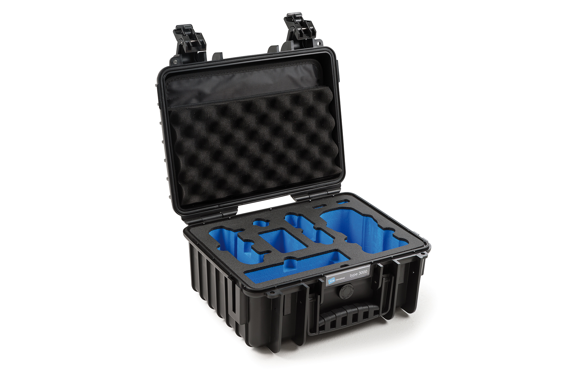 3000_B_side_DJIMavicAir2_empty B&W Flightcase type 3000 DJI Mavic Air 2 - Zwart