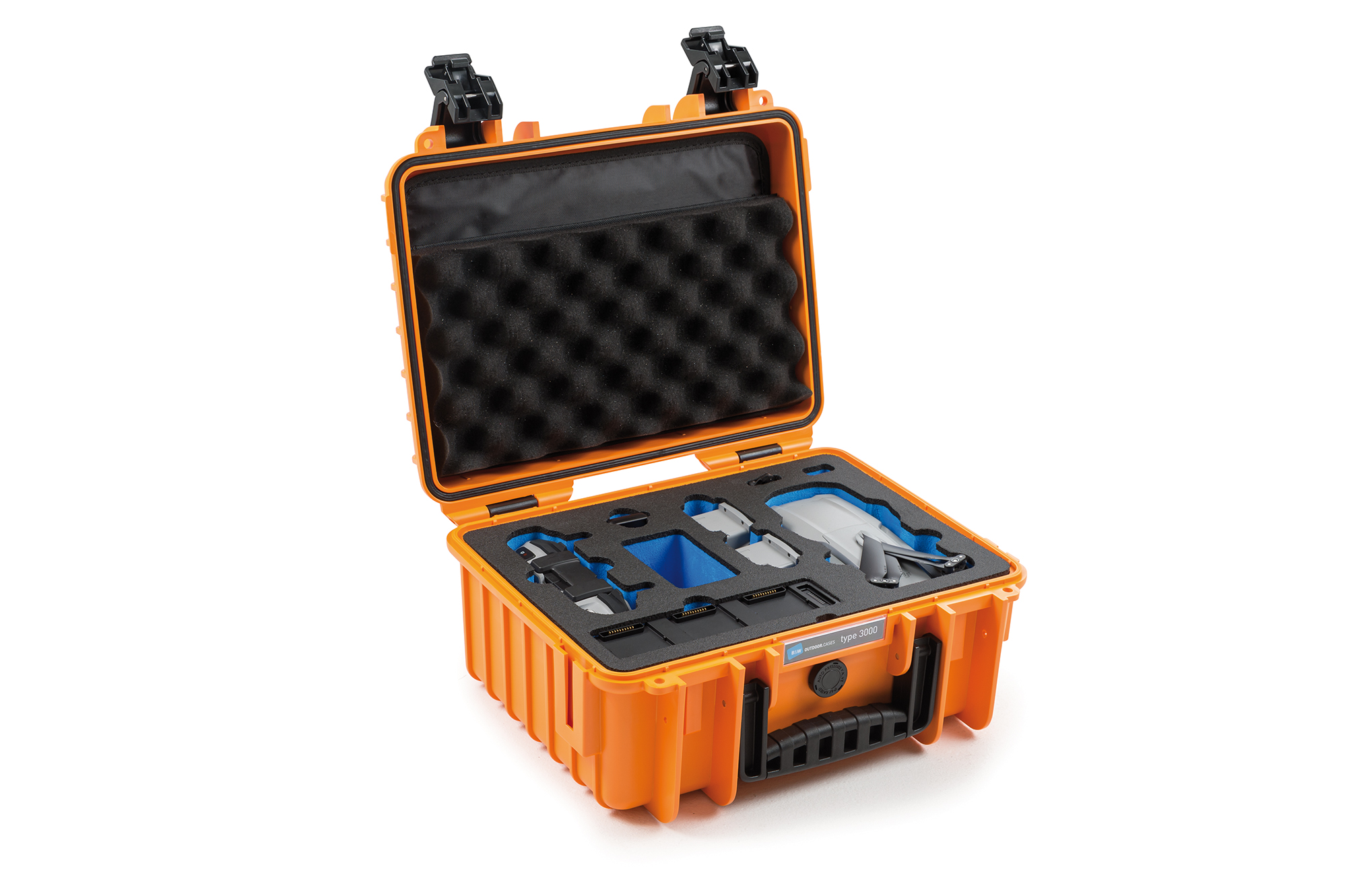 3000_O_side_DJIMavicAir2 B&W Flightcase type 3000 DJI Mavic Air 2 - Oranje