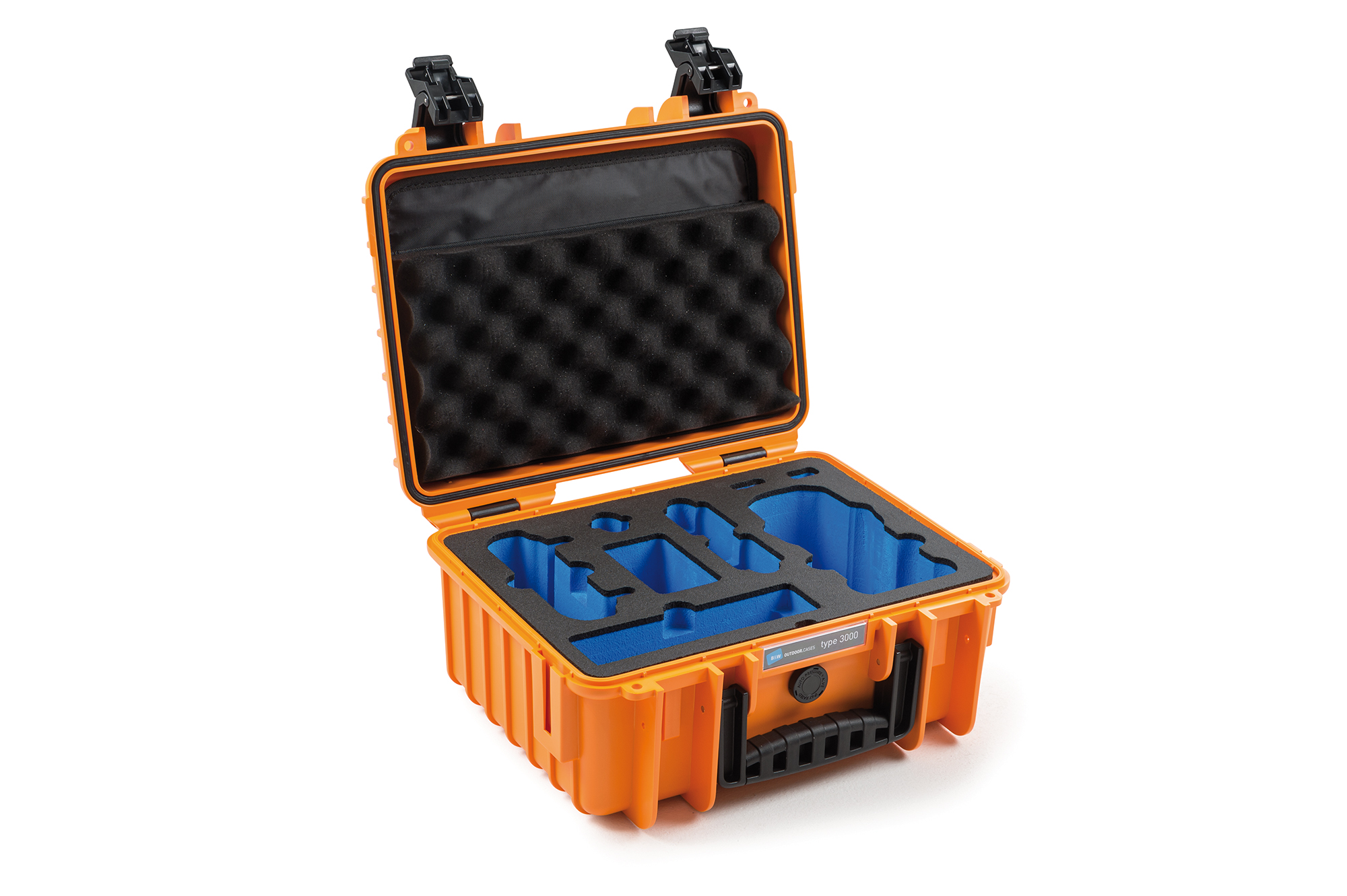 3000_O_side_DJIMavicAir2_empty B&W Flightcase type 3000 DJI Mavic Air 2 - Oranje