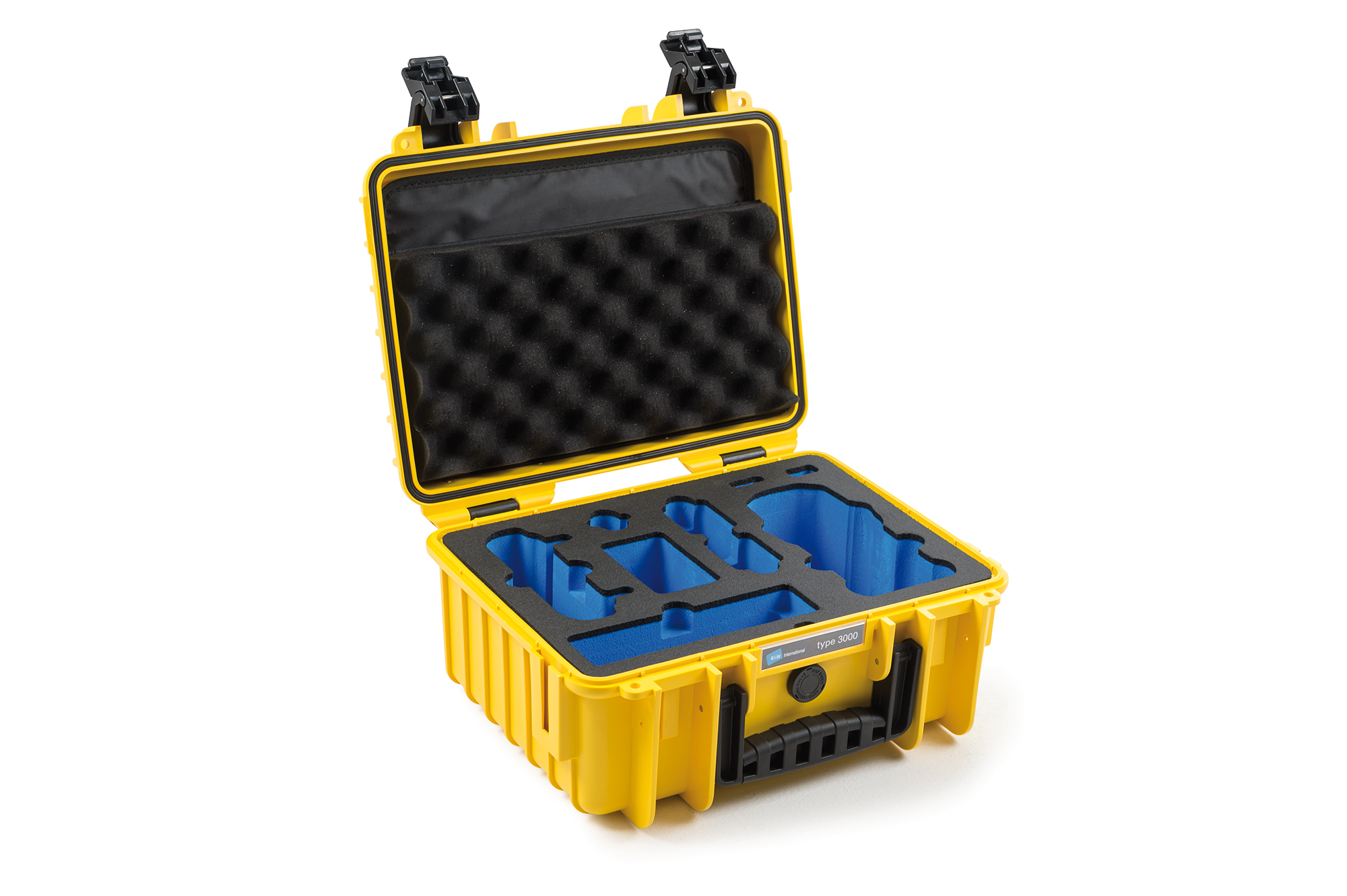 3000_Y_side_DJIMavicAir2_empty B&W Flightcase type 3000 DJI Mavic Air 2 - Geel