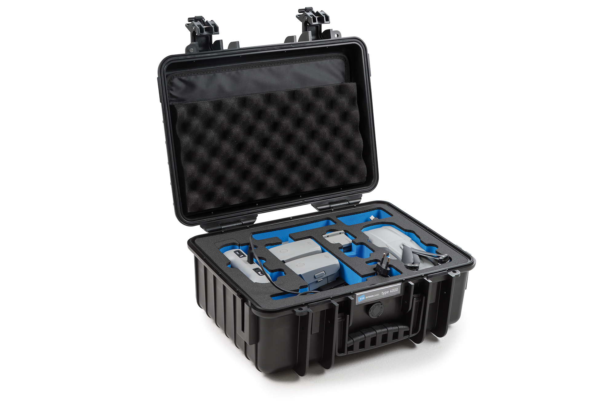4000_B_side_DJIMavicAir2 B&W Flightcase type 4000 DJI Mavic Air 2 met Smart Controller - Zwart