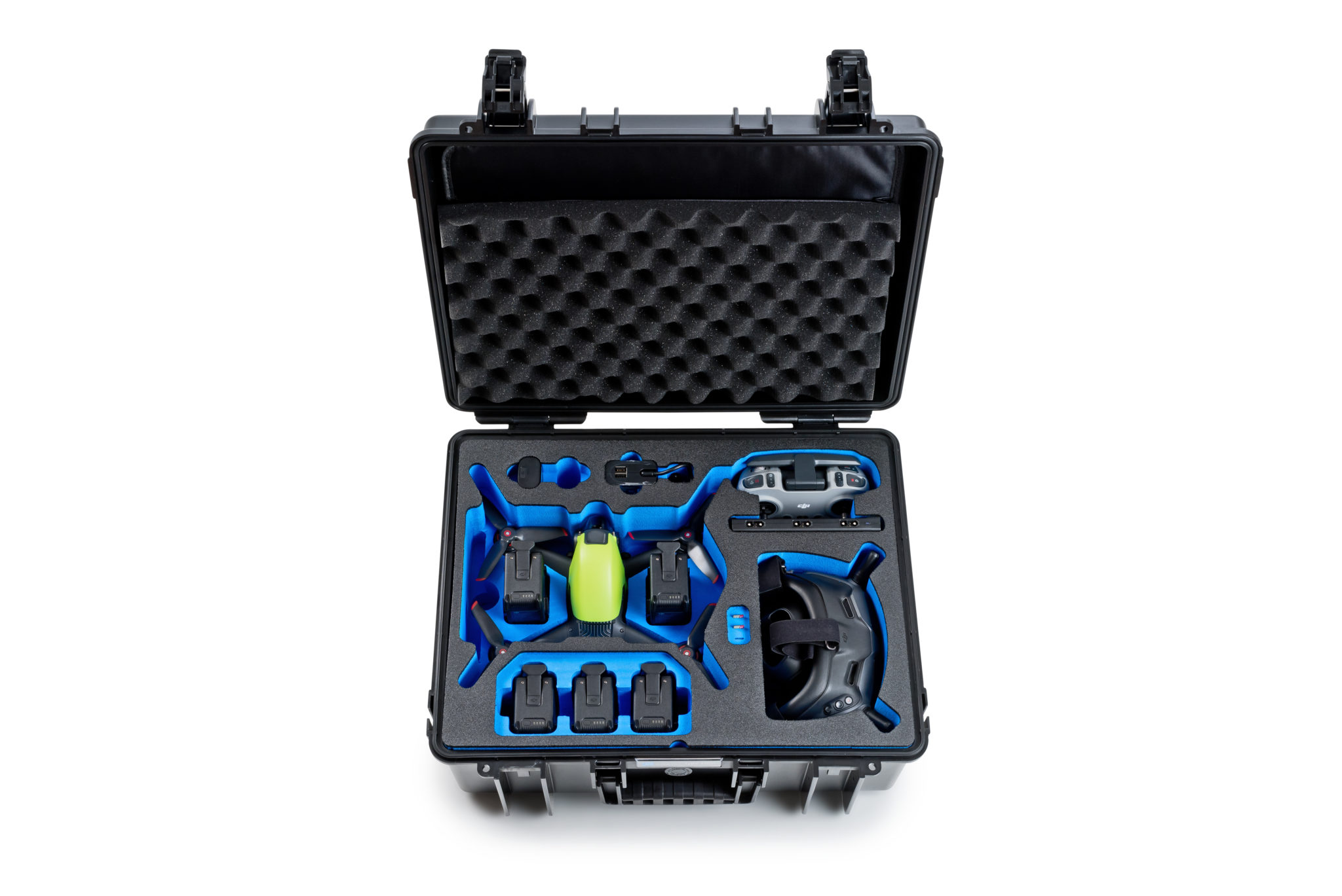 6000_B_DJI_FPV_ frontal B&W Outdoor Flightcase for DJI FPV Combo drone