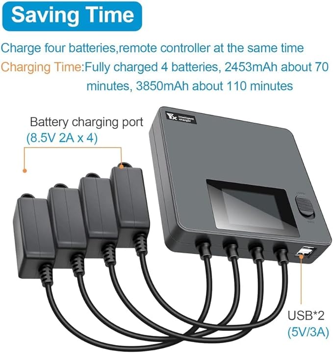 Multi charger voor DJI Mini 3, 3 Pro & 4 Pro Multi charger voor DJI Mini 3, 3 Pro & 4 Pro