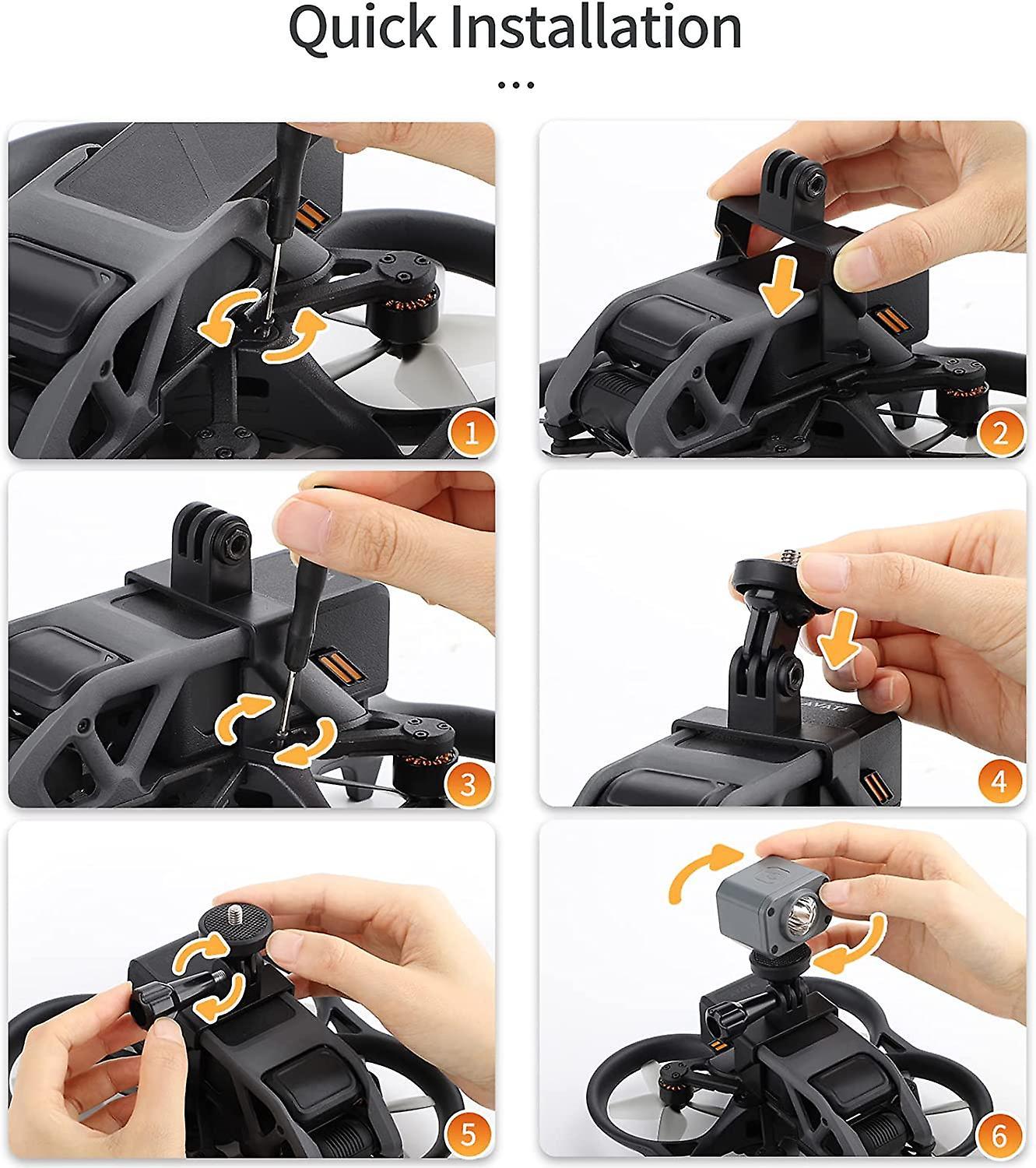 Dankzij deze Sunnylife Adapter mount voor DJI Avata kan u eenvoudig een licht installeren op uw drone. Maar met deze adapter mount is er meer mogelijk dan enkel een lampje installeren. Zo kan u vanaf nu ook uw Action 2 of insta360 GO 1/2 installeren op uw drone Sunnylife Adapter mount voor DJI Avata