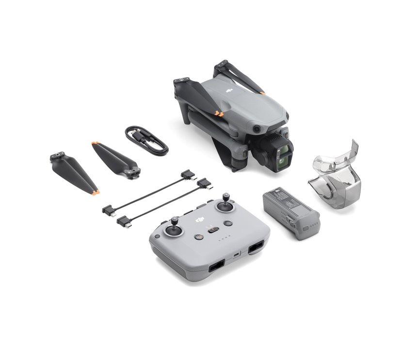 DJI Air 3S DJI RC-N3_battery detached DJI Air 3S DJI RC-N3_from above_battery detached
