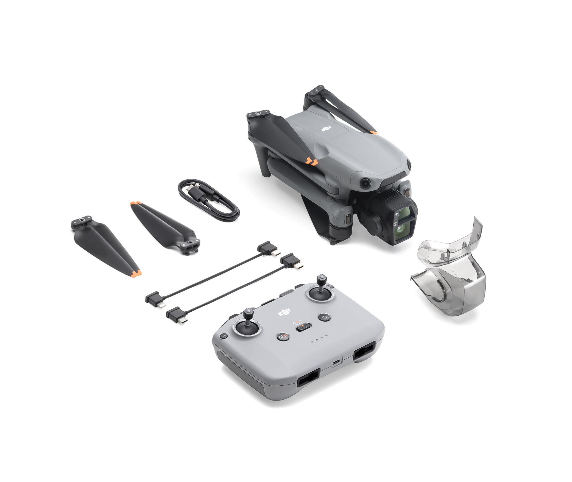 DJI Air 3S DJI RC-N3_battery inserted DJI Air 3S DJI RC-N3_from above_battery detached