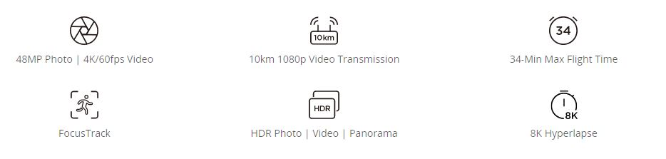 DJI Mavic Air 2-features DJI Mavic Air 2 - features- www.dronedepot.be