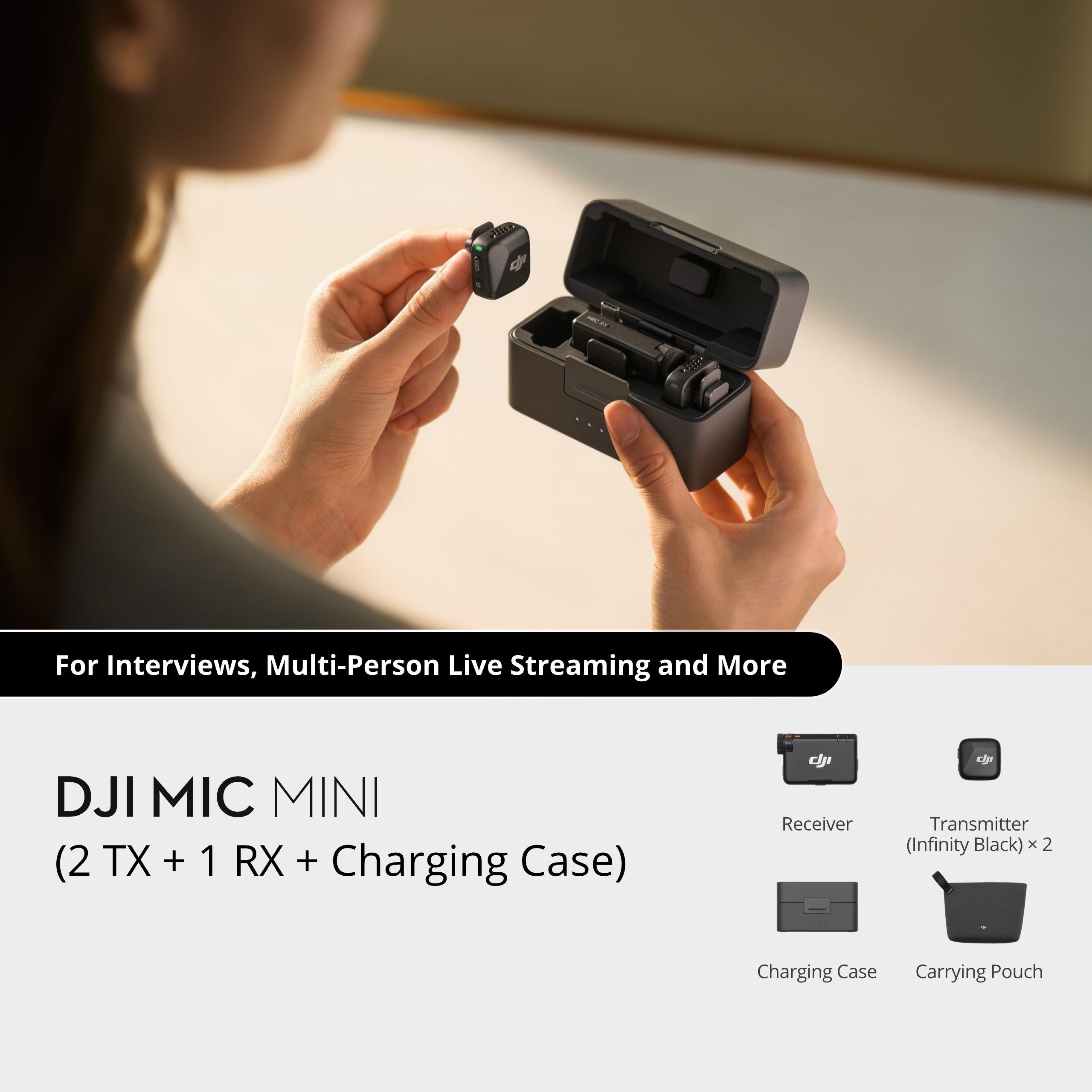DJI Mic Mini (2 TX + 1 RX + Charging Case)1 DJI Mic Mini (2 TX + 1 RX + Charging Case)