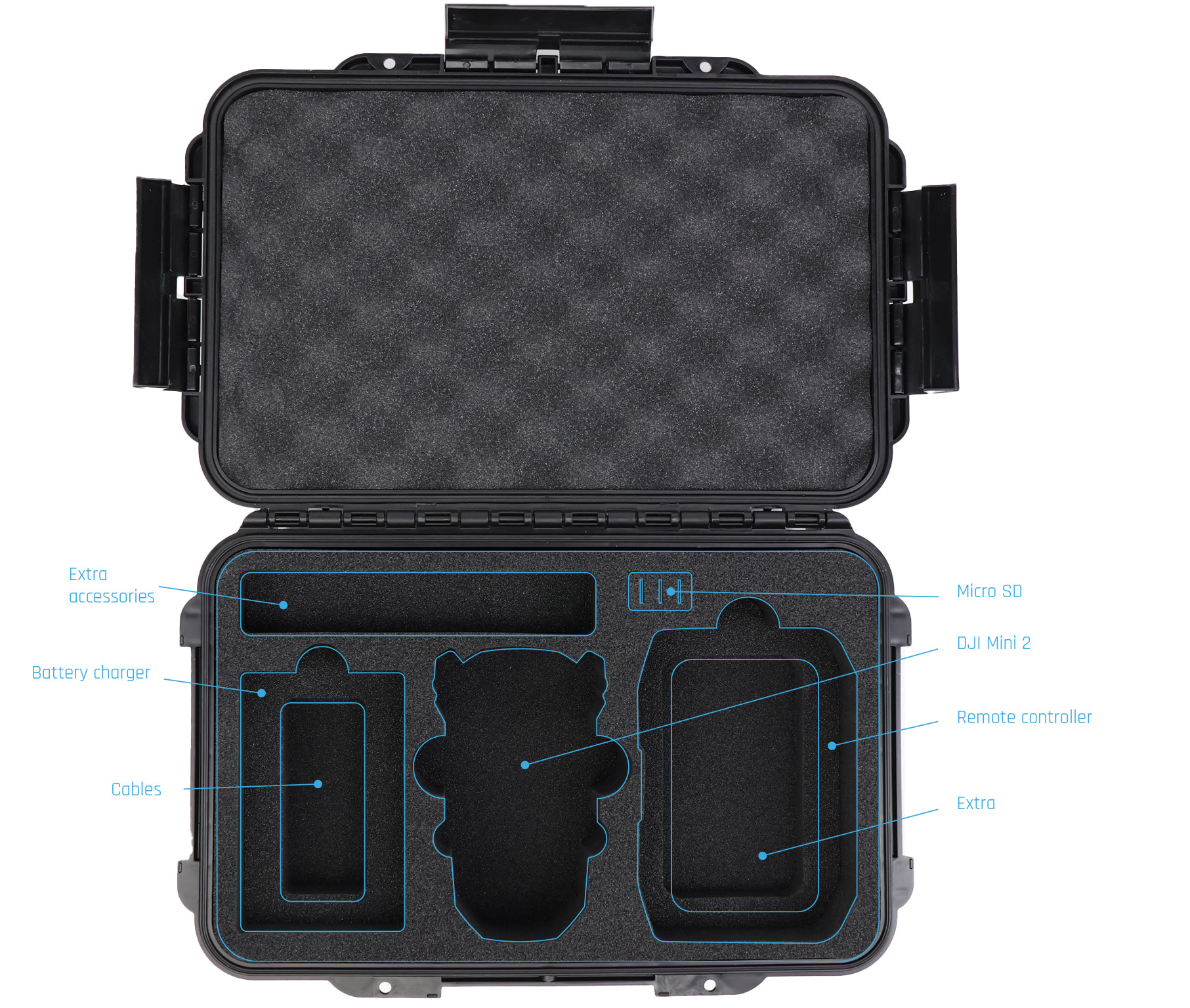 M004_djimavicmini2_ingeklapt_legenda Dronedepot - Compact case DJI Mini 2