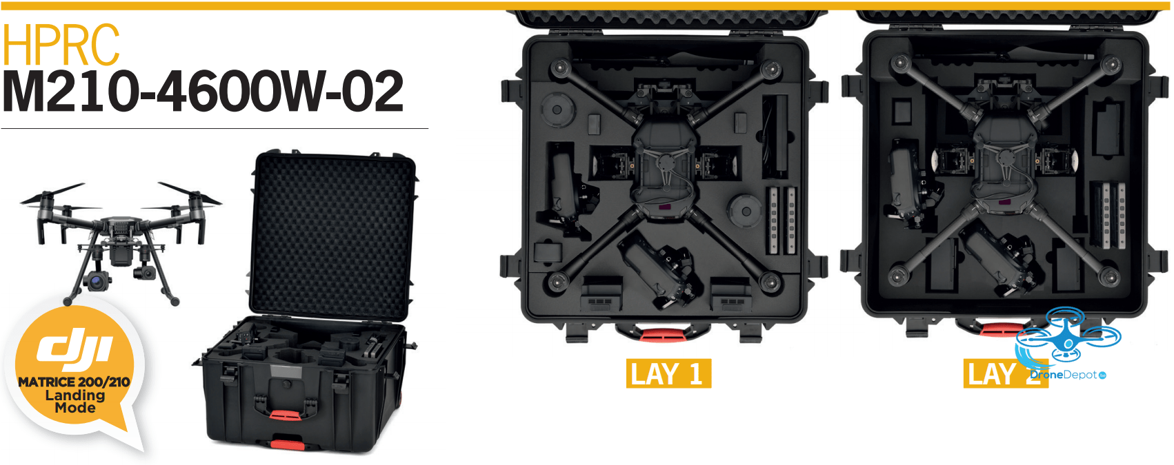 M210-4600W-02-05 HPRC Flightcase voor DJI Matrice 200/210 - dronedepot.be
