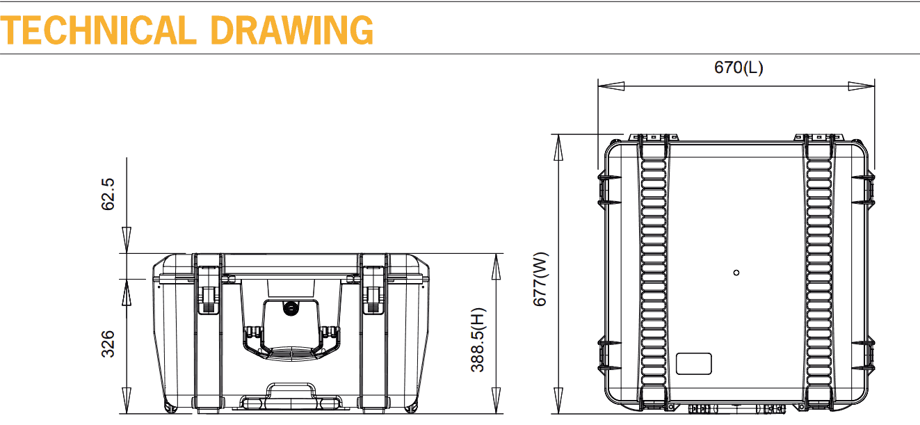 M210-4600W-02-07 HPRC Flightcase voor DJI Matrice 200/210 - dronedepot.be