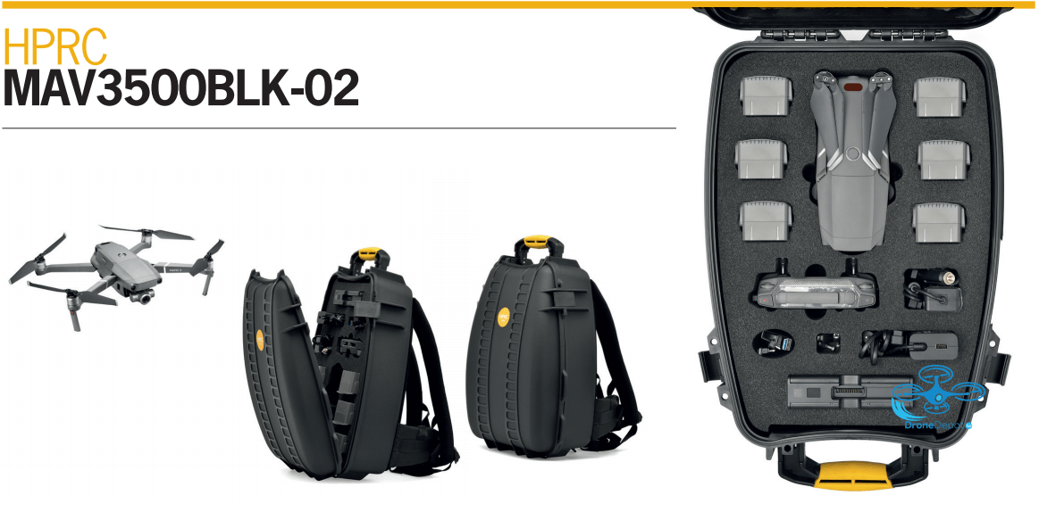 MAV3500BLK-02-05 HPRC Backpack for Mavic 2 Pro/Zoom - dronedepot.be