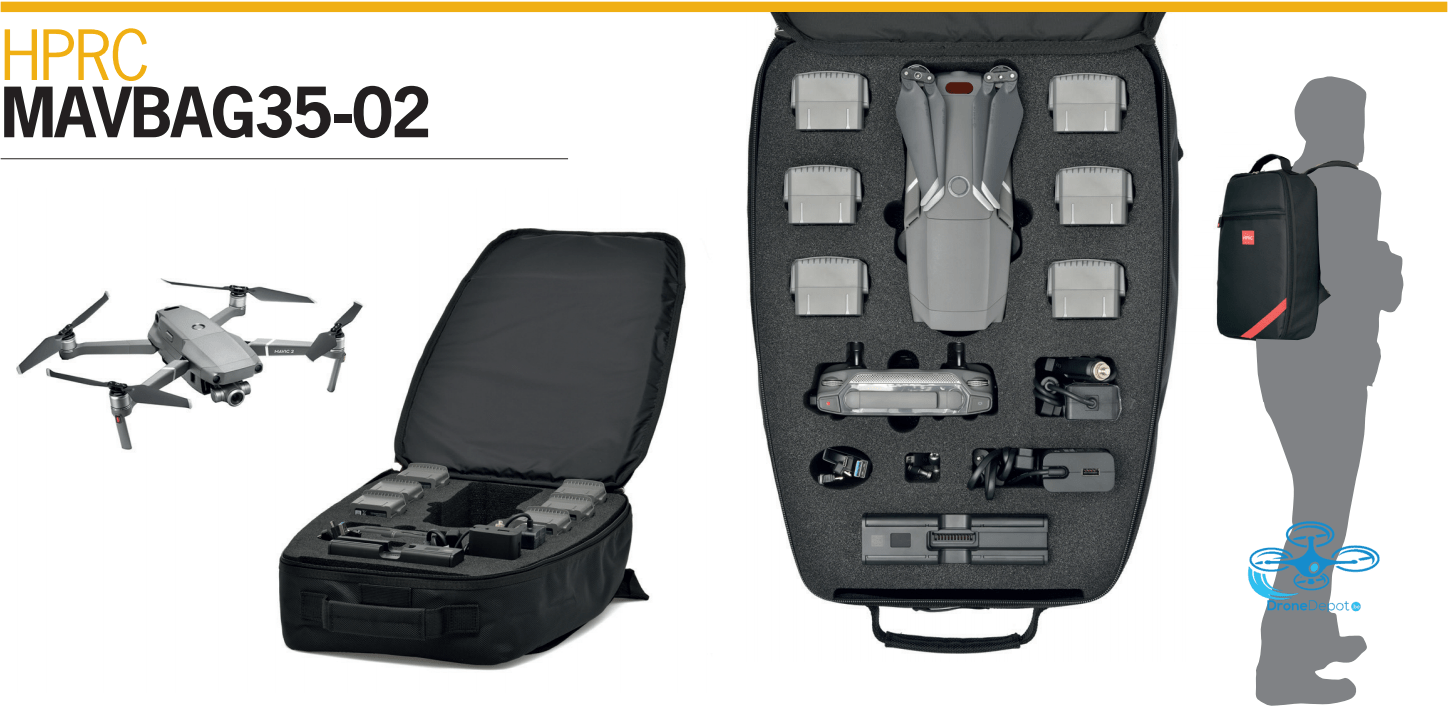 MAVBAG35-02-06 HPRC Soft Bag for DJI MAvic 2 Pro/Zoom - dronedepot.be