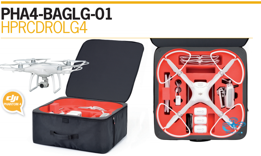 PHA4-BAGLG-01-04 HPRC Softbag for DJI Phantom 4 Pro - dronedepot.be