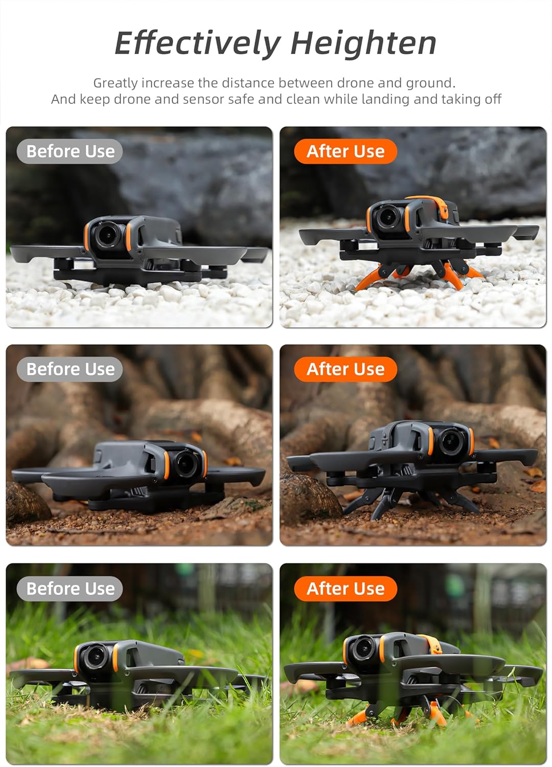 SunnyLife – Landing gear extension voor Avata 2 - Oranje