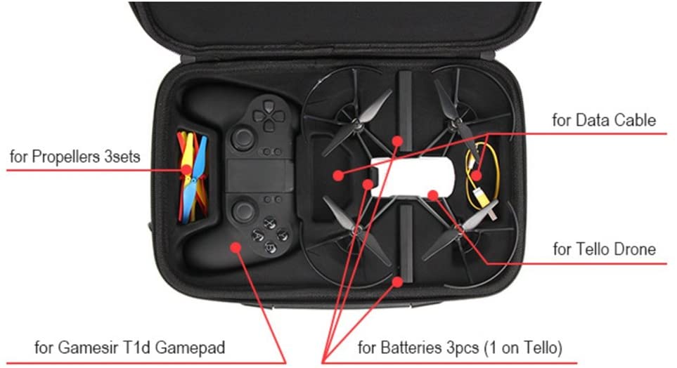 DJI Tello en Gamsir opbergtas Tello en Gamsir opbergtas