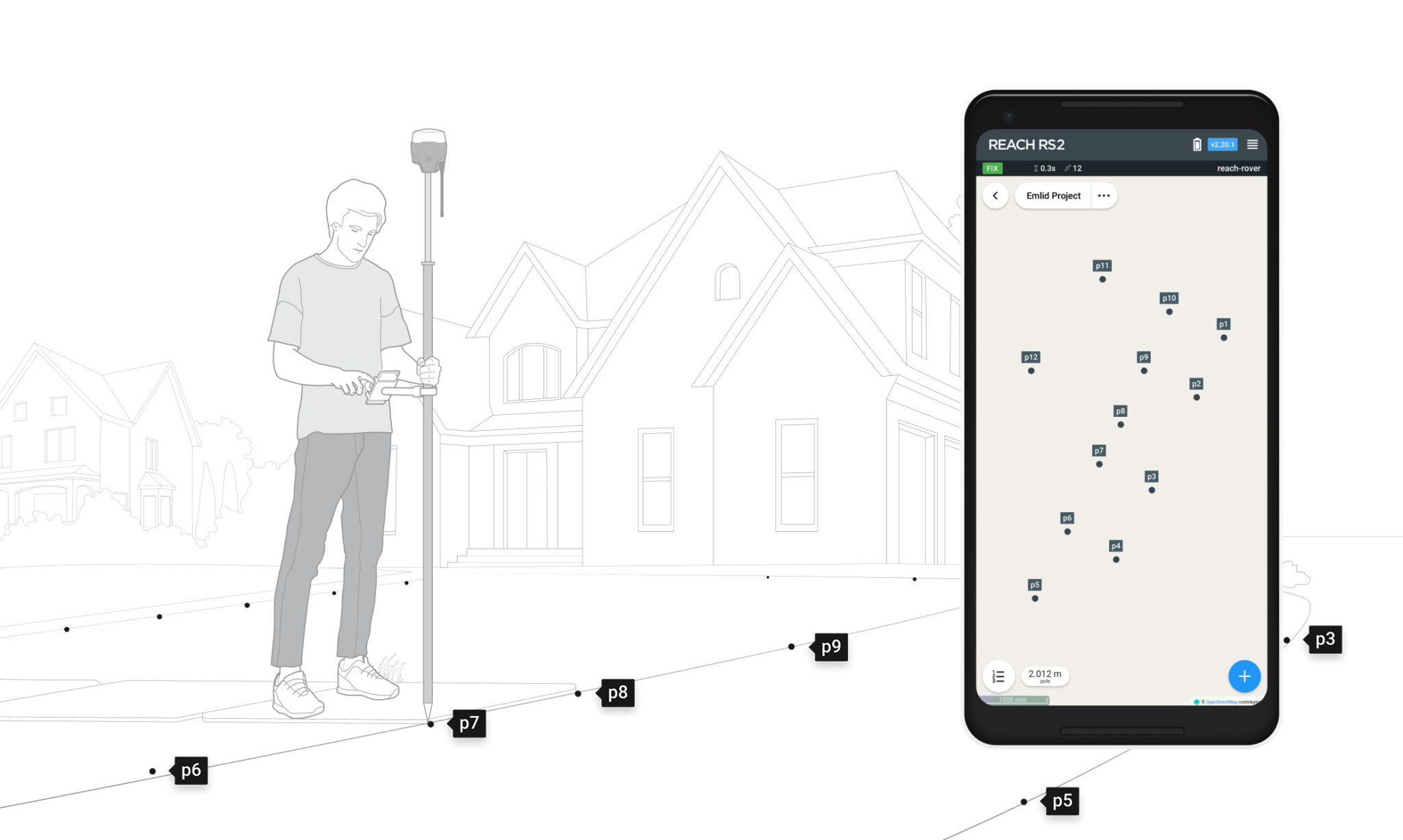 rs2-survey Emlid - Reach RS2 - Punt collectie