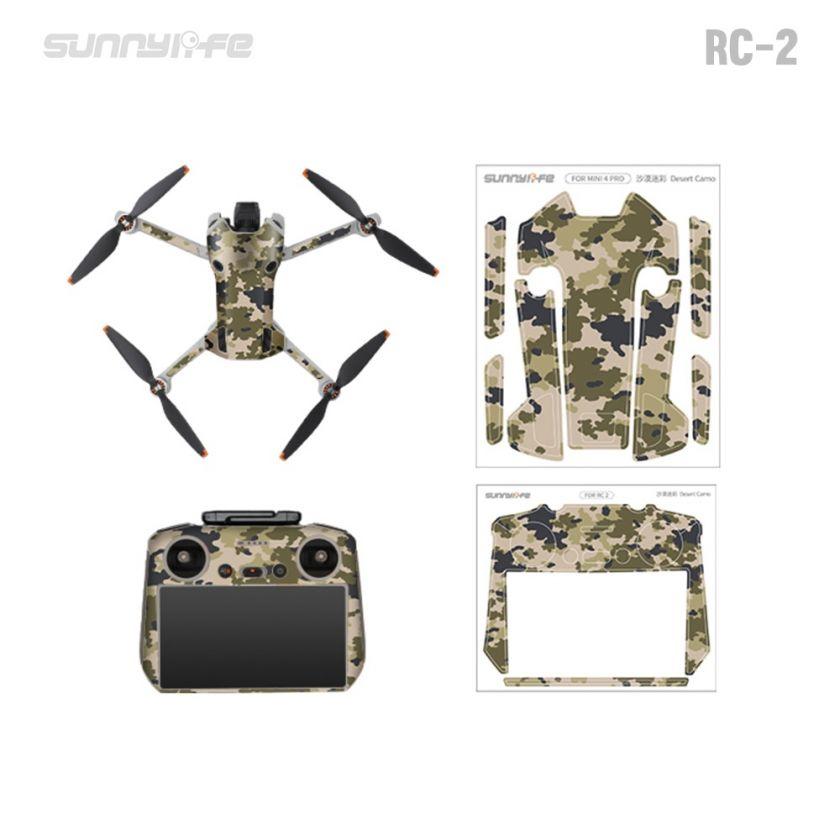 sunnylife-skin-voor-dji-mini-4-pro-rc-2-street-art-black-grain-desert-camo-3 Sunnylife Skin DJI Mini 4 Pro - Camouflage