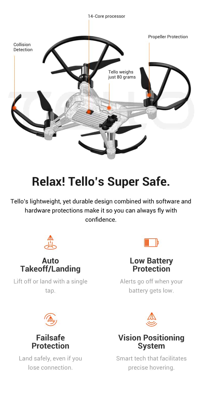 DJI Tello - veilig vliegen